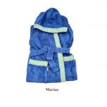 Accappatoio junior con bordo jacquard
