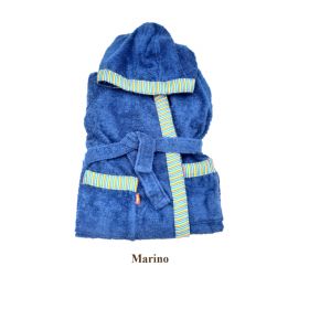 Accappatoio junior con bordo jacquard
