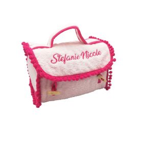 Beauty bianco con pompon rosa