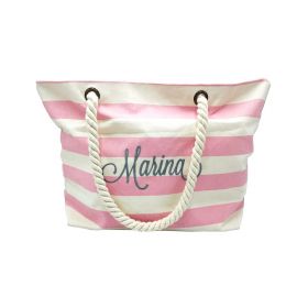 Righe panna e rosa