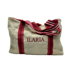 Borsa mare sartoriale con manici rossi OUTLET
