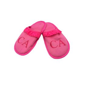 Pantofole in canvas con sangallo OUTLET