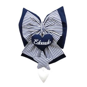 Fiocco nascita blu navy