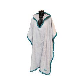Poncho sartoriale adulto con pompon